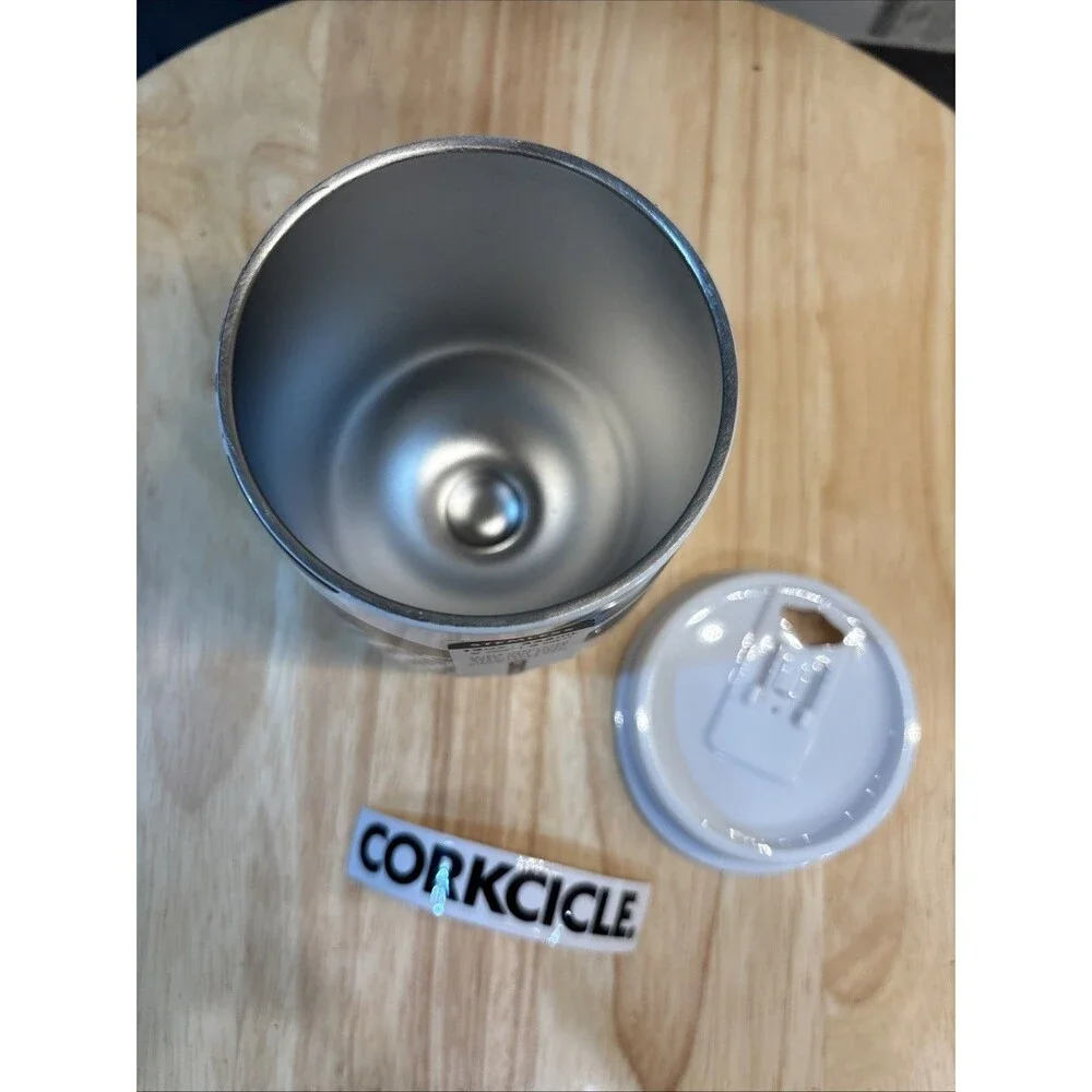 Corkcicle Monodot White Black Stemless Insulated Drinkware 12 OZ  NEW
